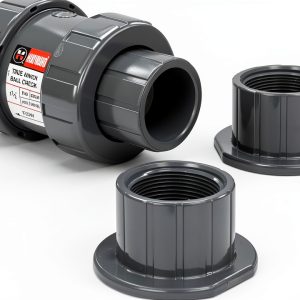 Hayward TC10150STE 1-1/2-Inch PVC TC Series True Union Check Valve with EPDM Seals and Socket/Threaded End Connection-0